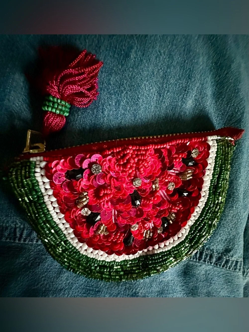 RARE ANTHROPOLOGIE NWT Watermelon Coin Purse
